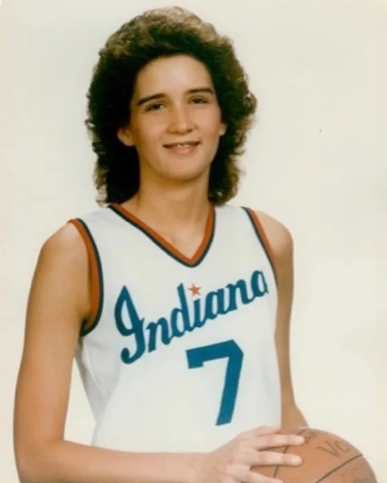 Leslie Ferrell in her Indiana All-Stars No. 7 uniform